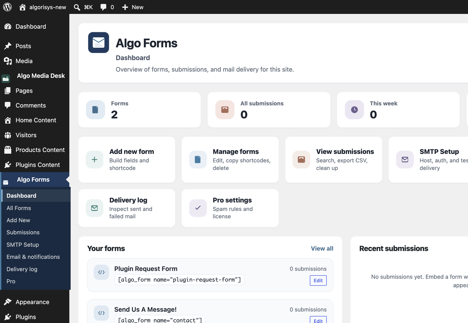 Algo Forms screenshot